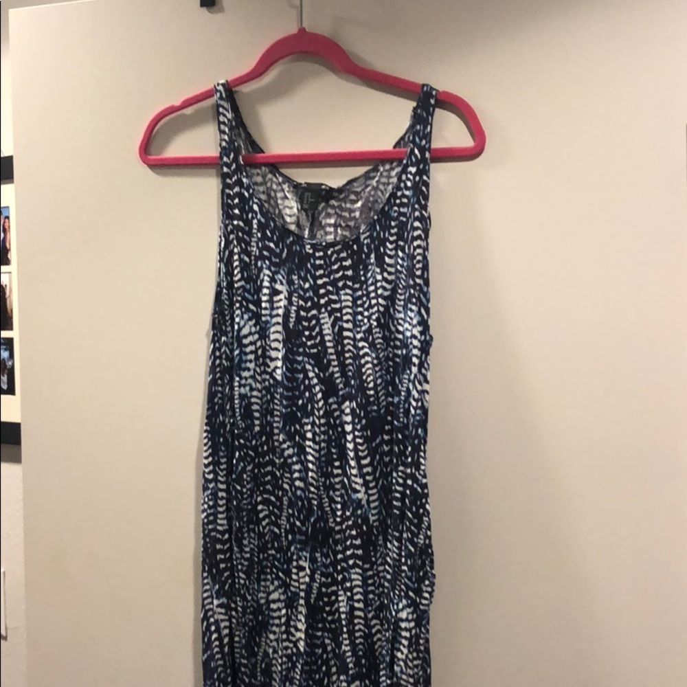 H&M blue printed maxi dress